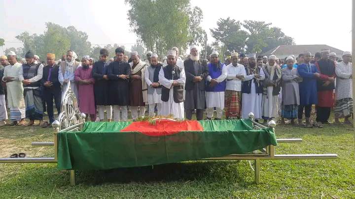 হিলিতে বীর মুক্তিযোদ্ধা আবতাব উদ্দিনের রাষ্টীয় মর্যাদায় দাফন সম্পন্ন