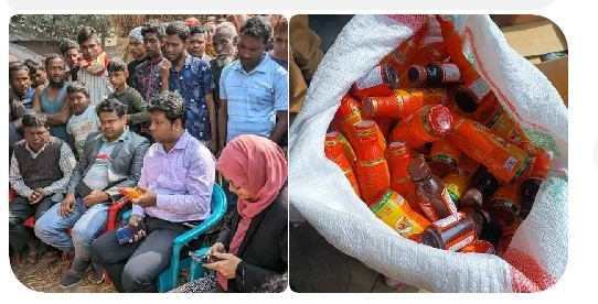 হিলিতে নিষিদ্ধ পানিয় বিক্রির দায়ে ৪০হাজার টাকা জরিমানা